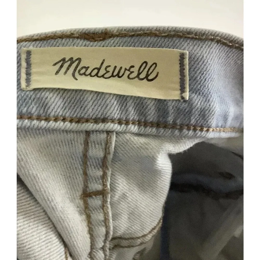 Madewell Sz 26 The Perfect Vintage Straight Jeans In Light Wash Blue Cotton